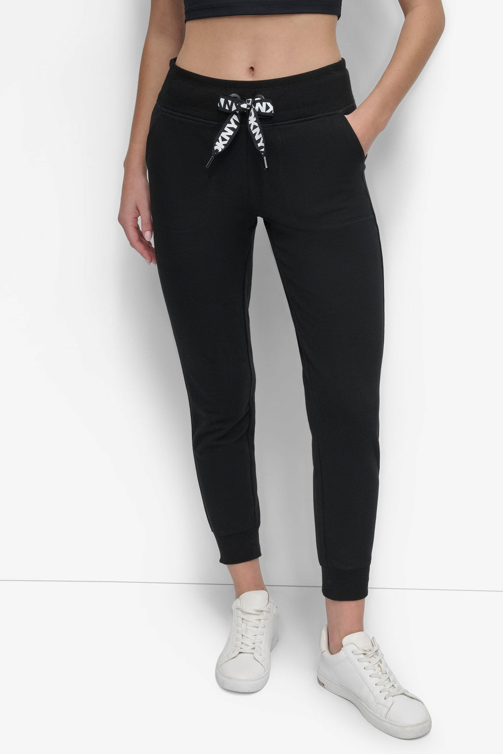 HIGH-RISE LOGO DRAWSTRING SKINNY JOGGER