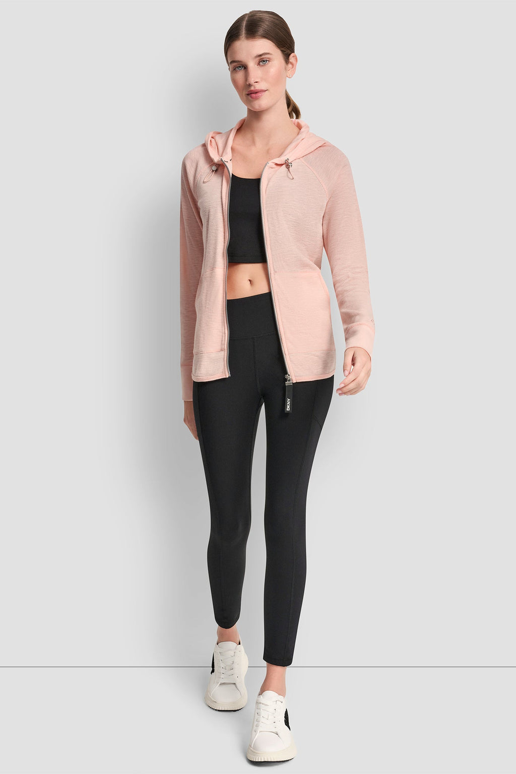 MINI WAFFLE FULL-ZIP HOODIE