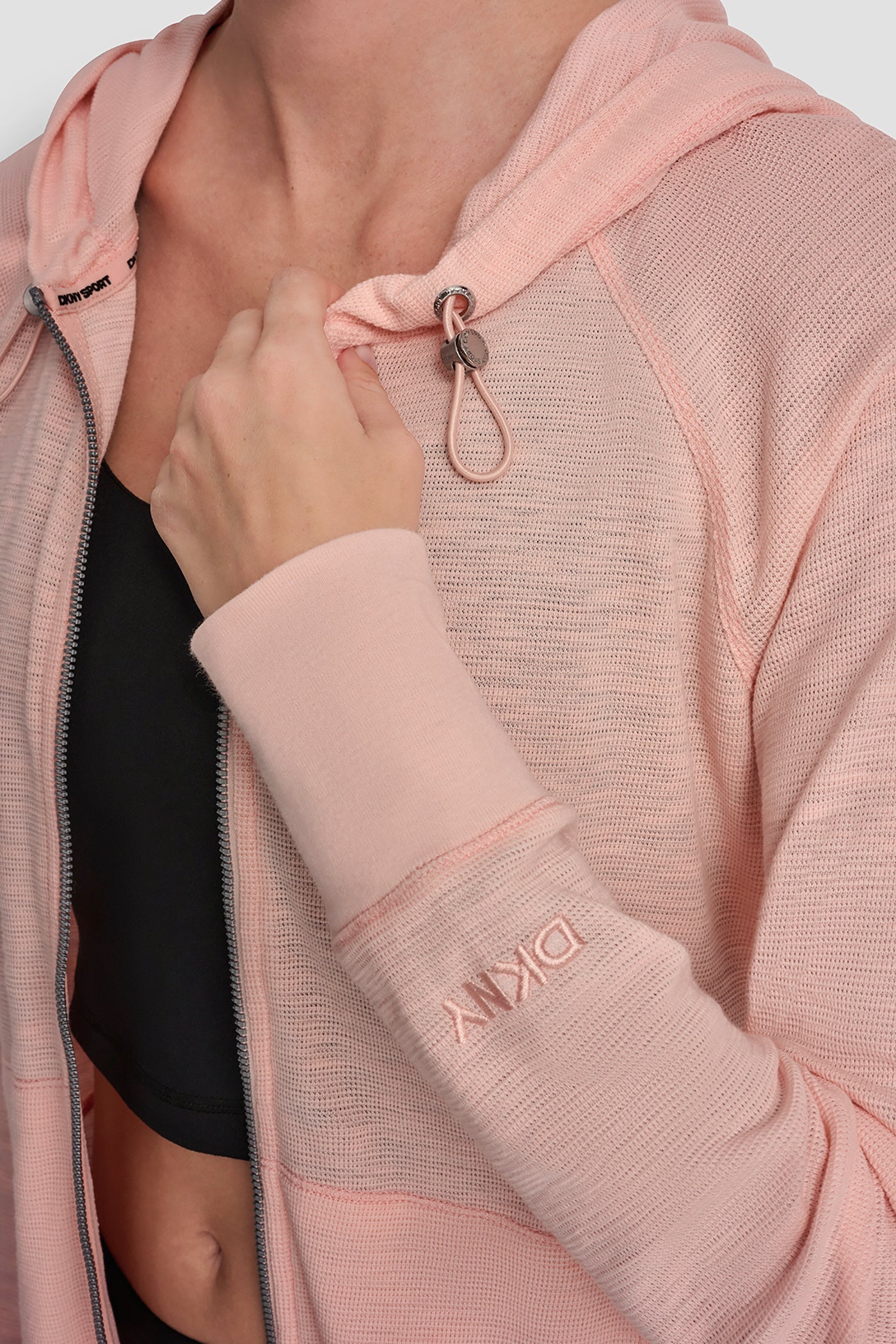 MINI WAFFLE FULL-ZIP HOODIE