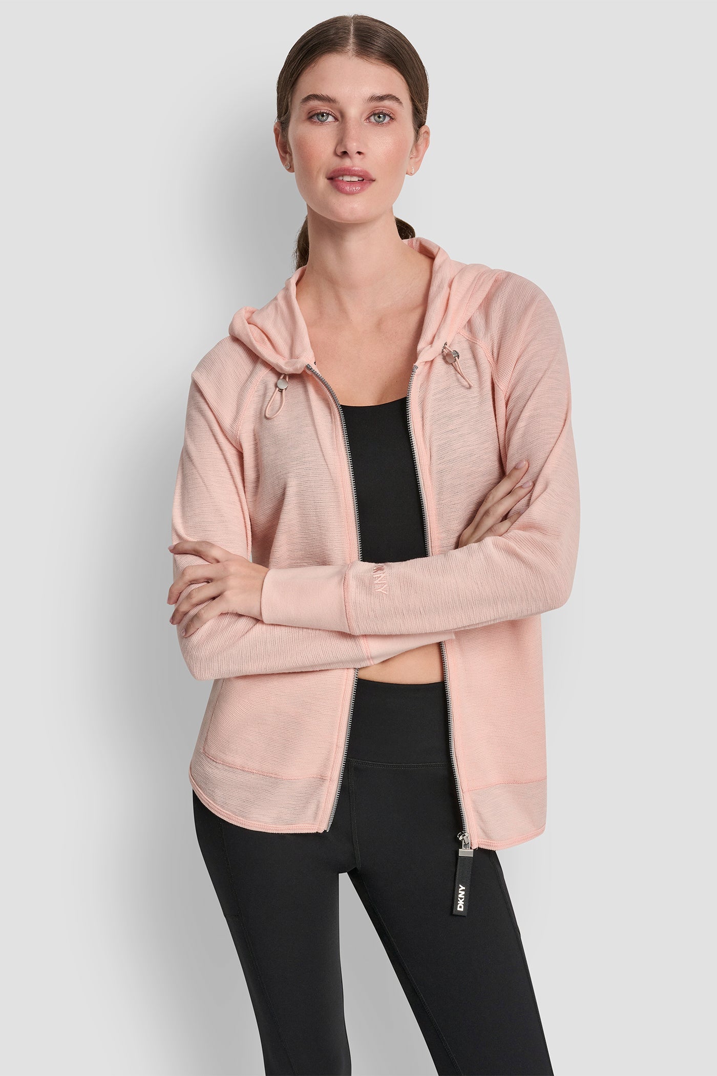 MINI WAFFLE FULL-ZIP HOODIE