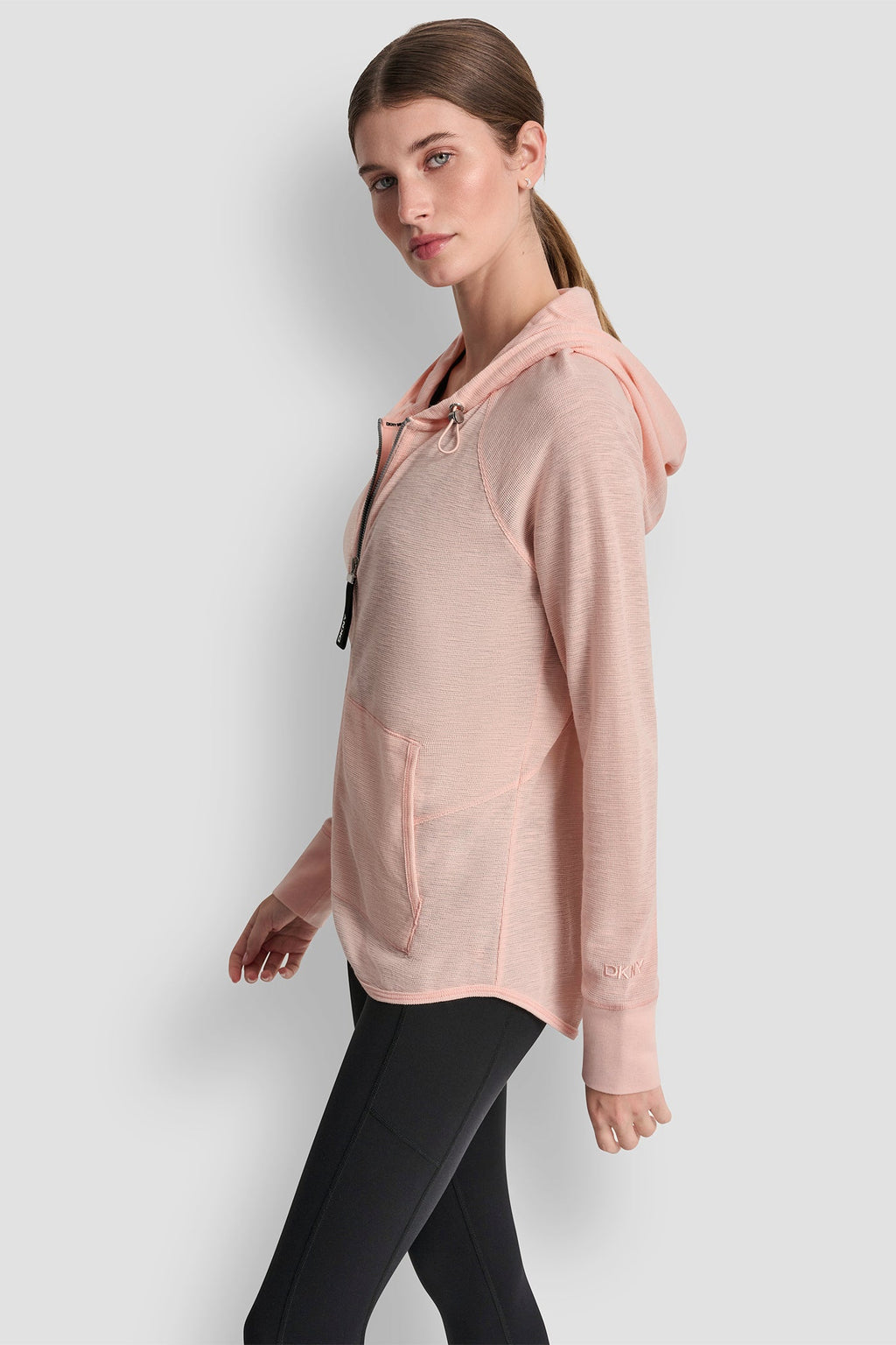 MINI WAFFLE FULL-ZIP HOODIE