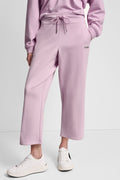 METALLIC BUBBLE LOGO CROPPED HIGH-RISE PANTS