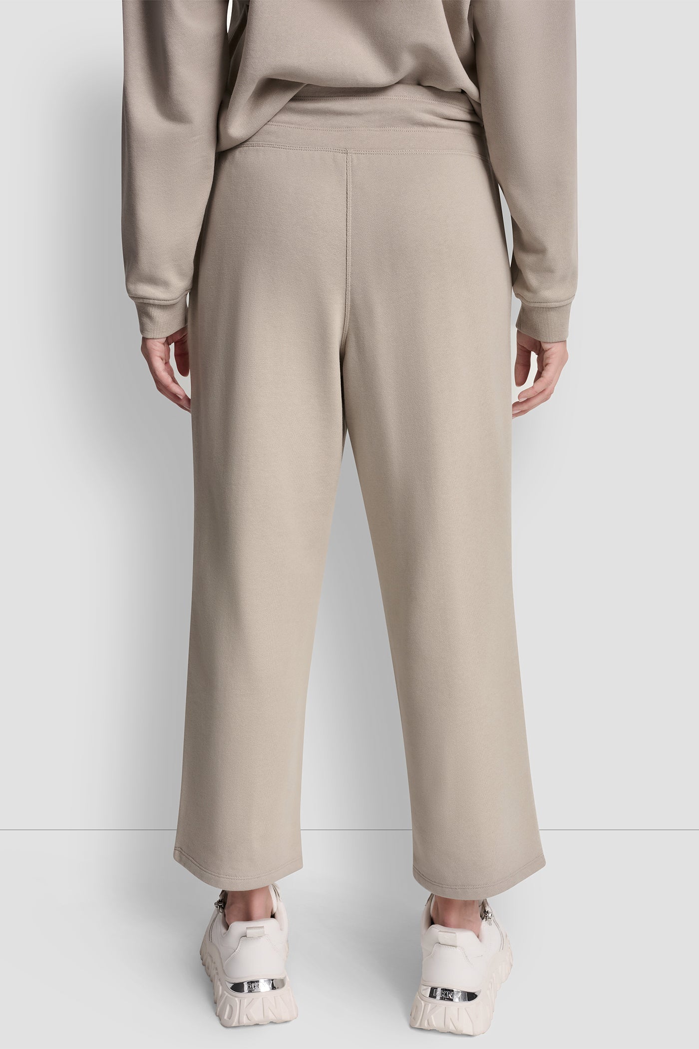 METALLIC BUBBLE LOGO CROPPED HIGH-RISE PANTS