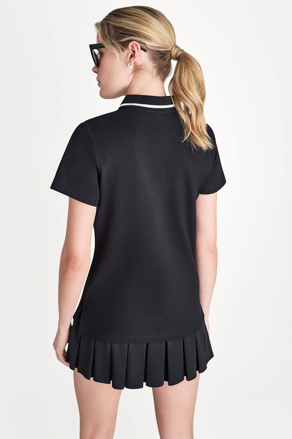 LOGO EMBROIDERED ZIP POLO
