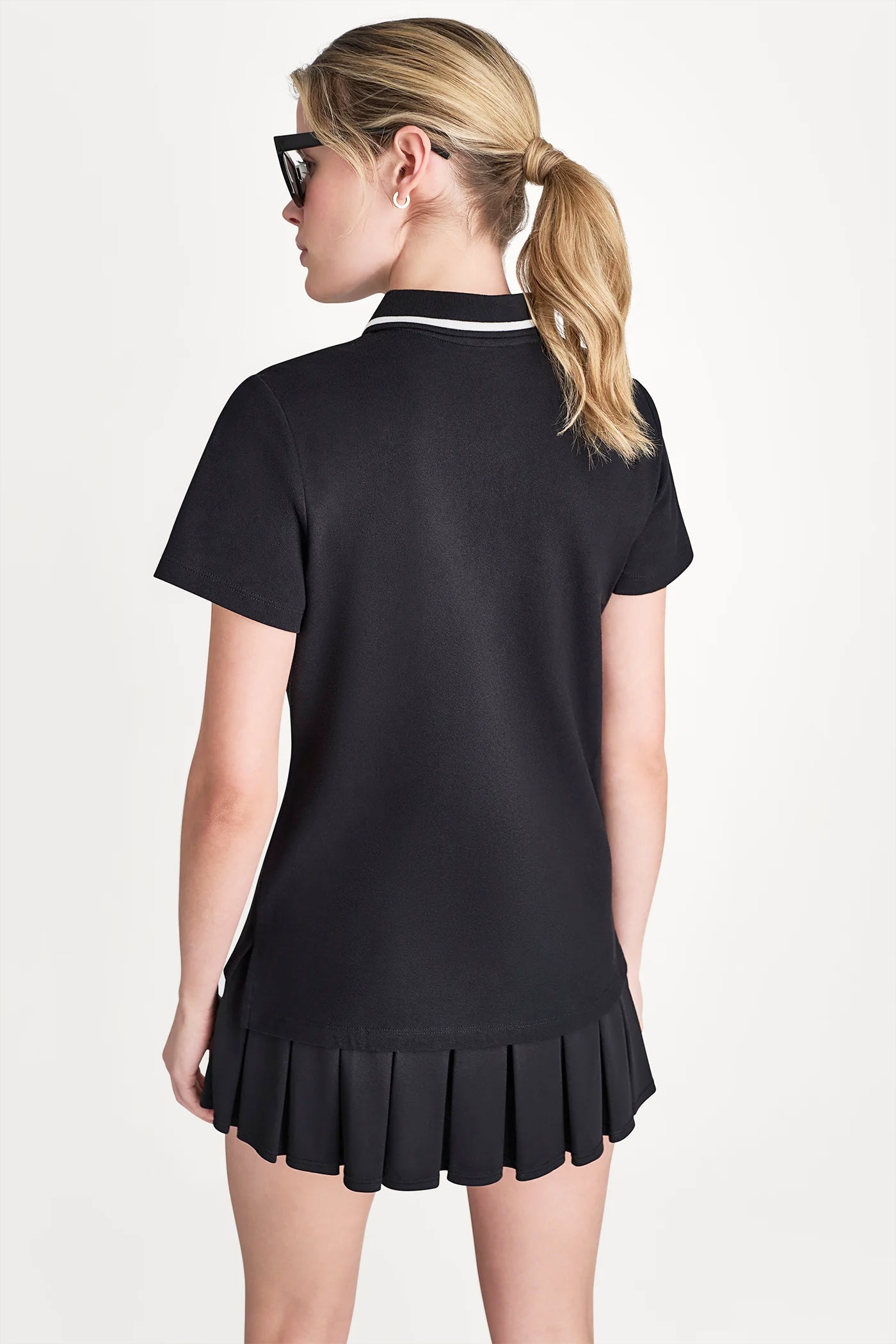 LOGO EMBROIDERED ZIP POLO