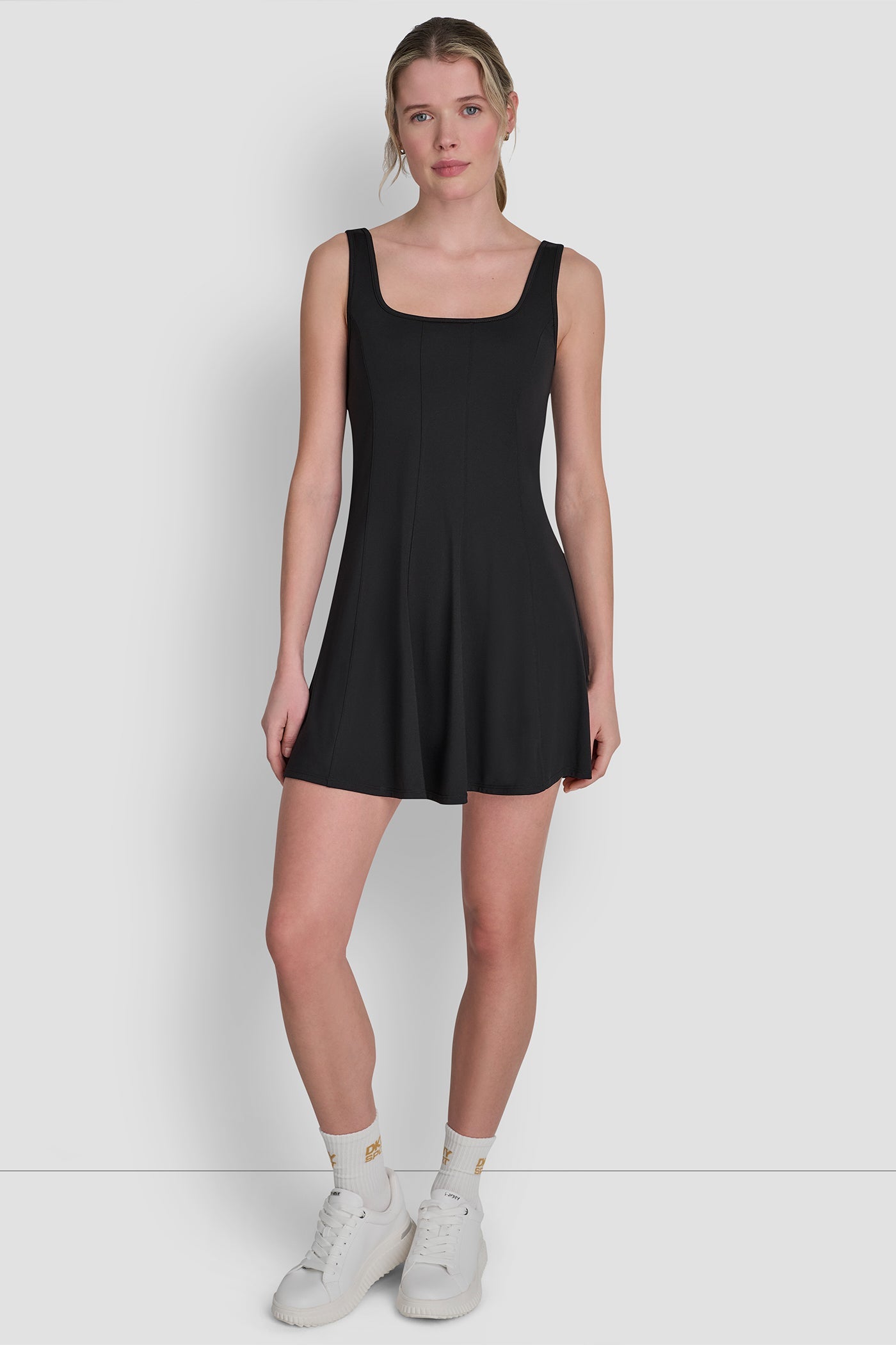 BALANCE COMPRESSION DRESS WITH BUILT-IN SHORTS