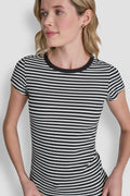 HUDSON RIB TEE WITH TONAL LOGO