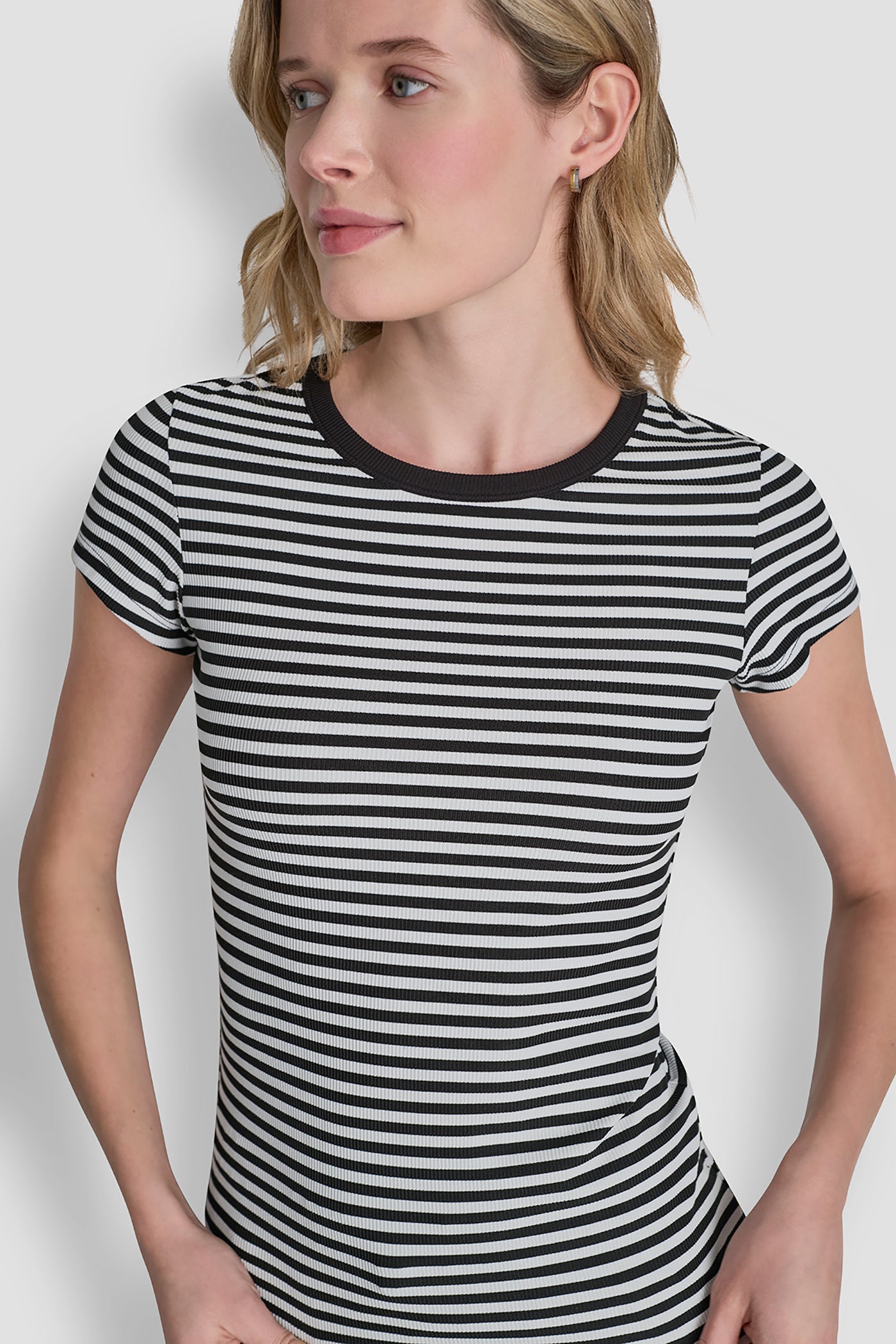 HUDSON RIB TEE WITH TONAL LOGO