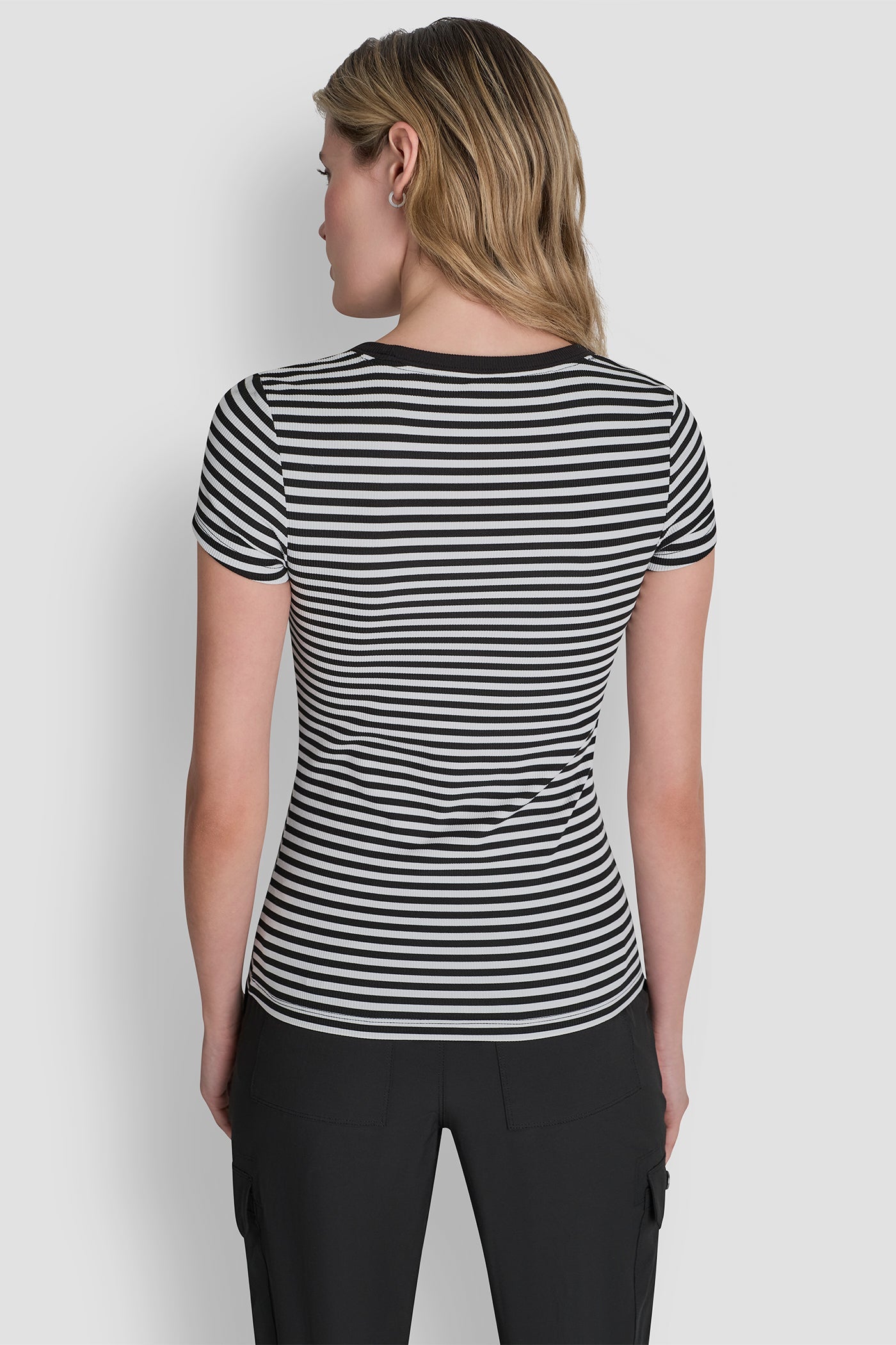 HUDSON RIB TEE WITH TONAL LOGO