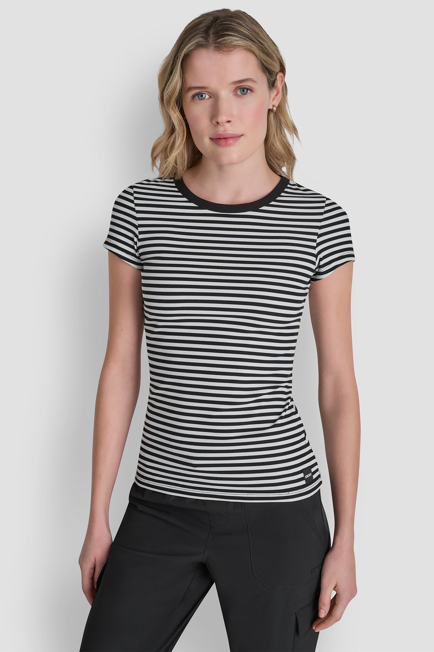 HUDSON RIB TEE WITH TONAL LOGO