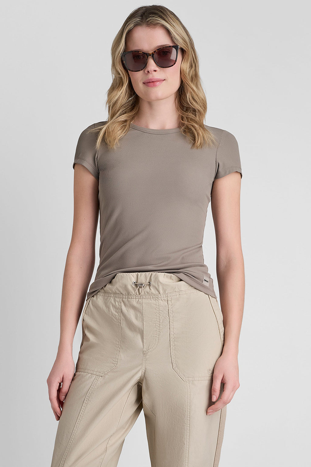 HUDSON RIB TEE WITH TONAL LOGO