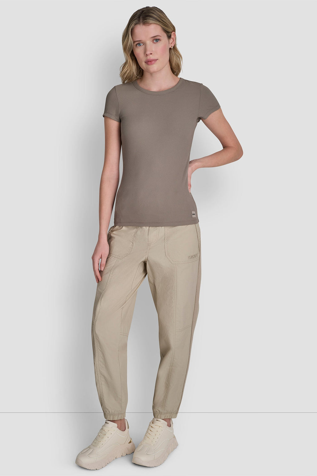 HUDSON RIB TEE WITH TONAL LOGO