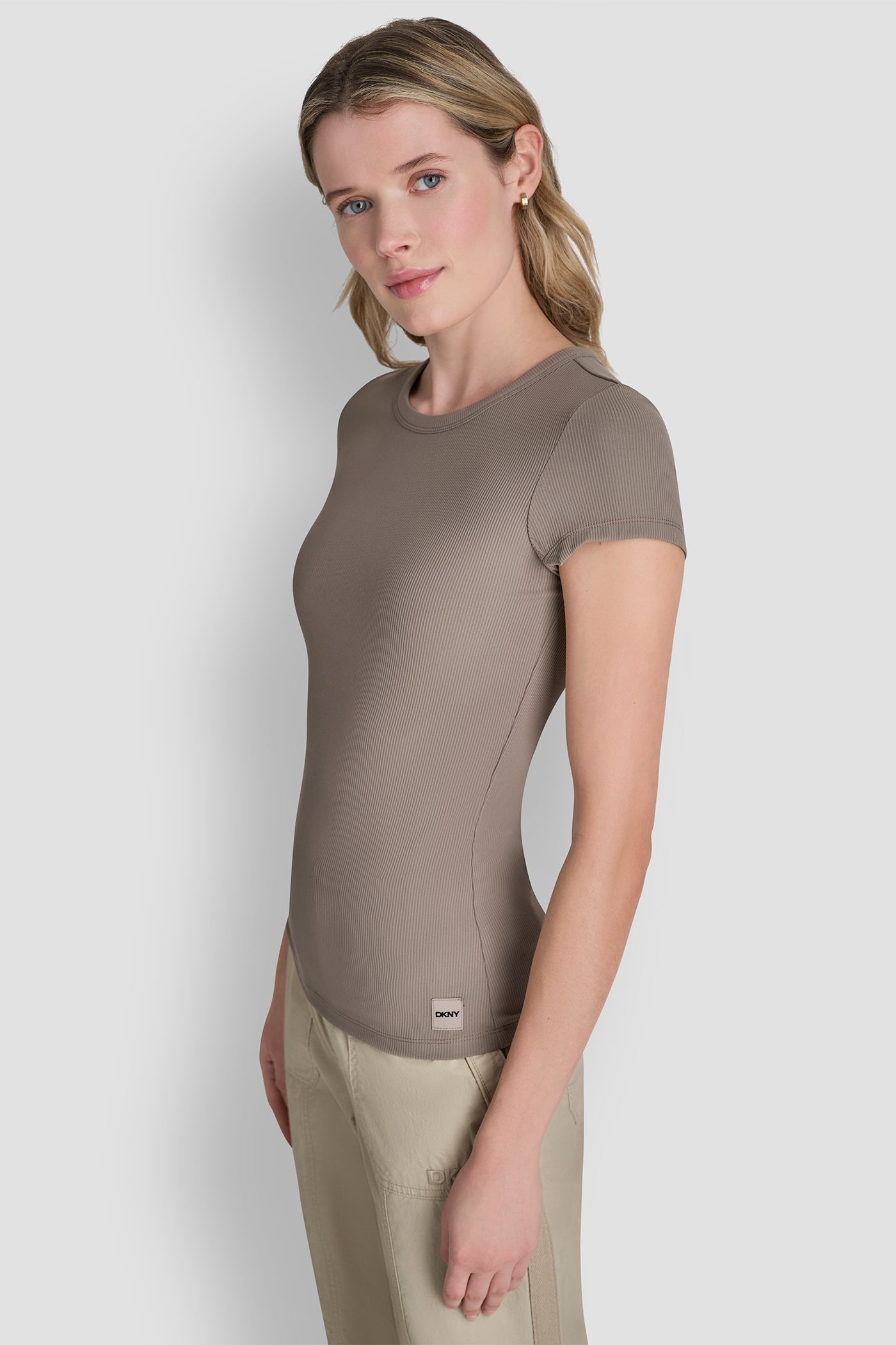HUDSON RIB TEE WITH TONAL LOGO