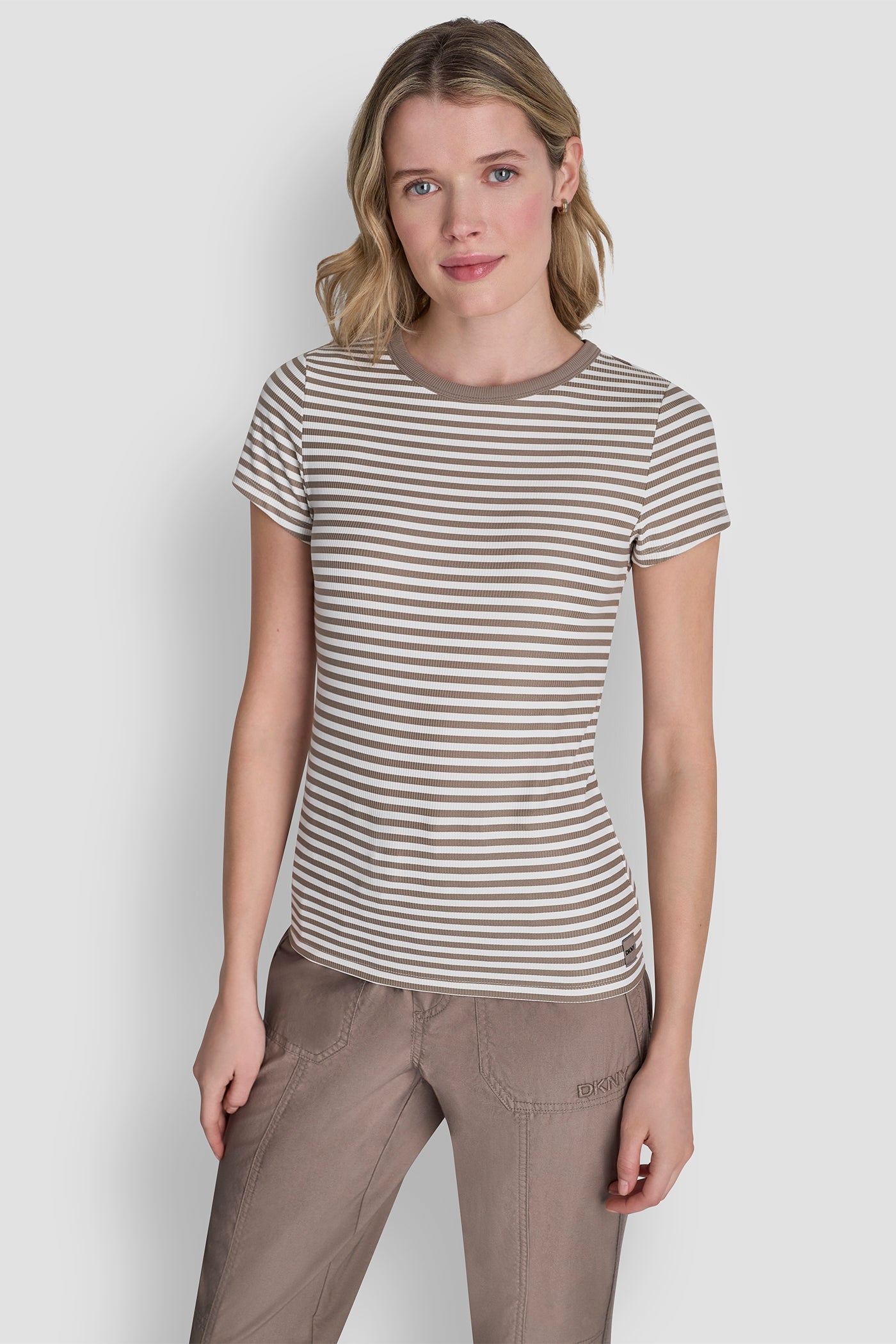 HUDSON RIB TEE WITH TONAL LOGO