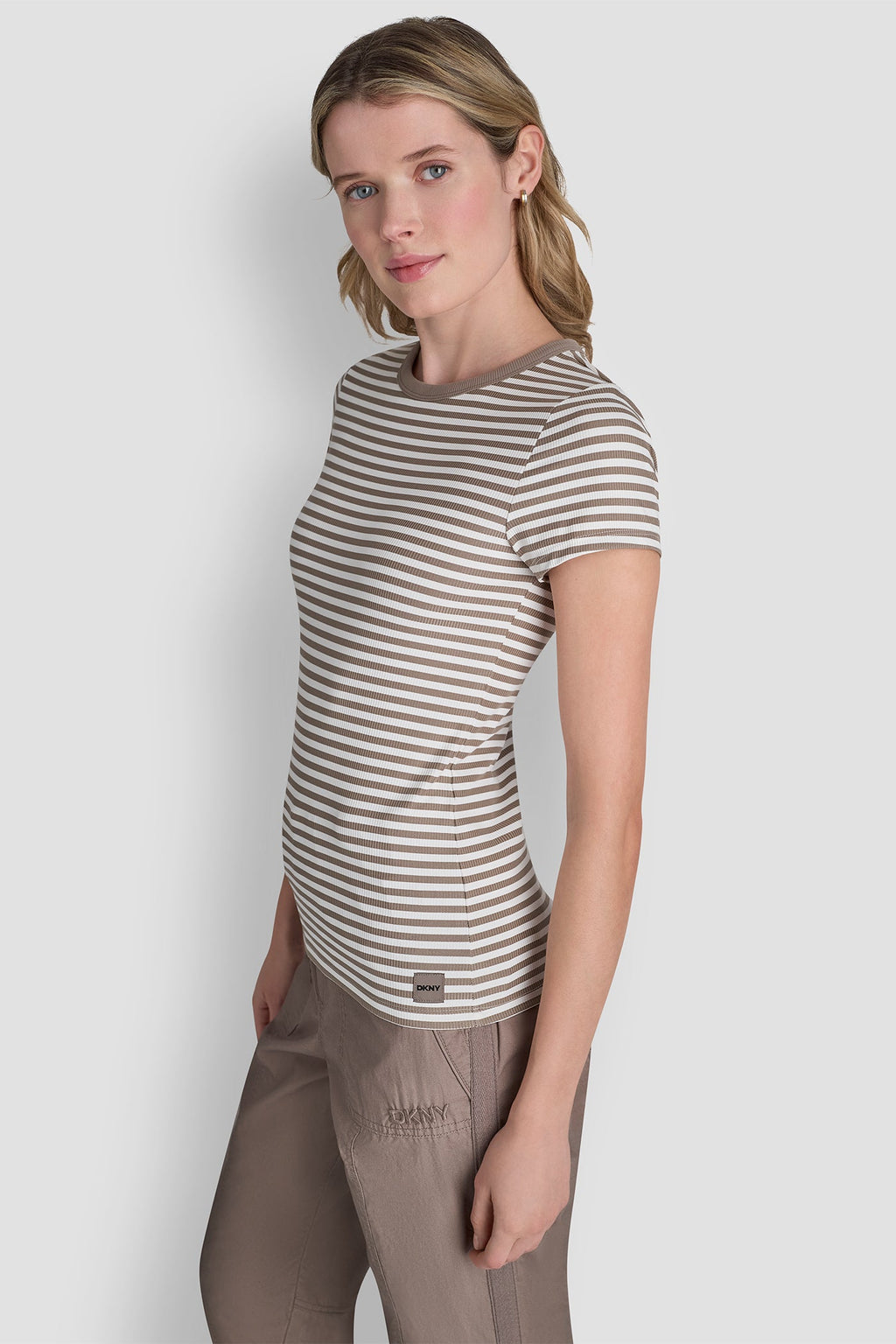 HUDSON RIB TEE WITH TONAL LOGO