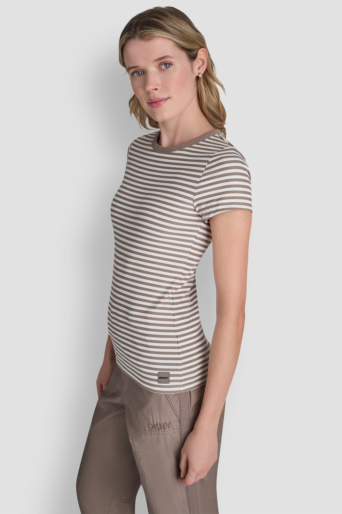 HUDSON RIB TEE WITH TONAL LOGO