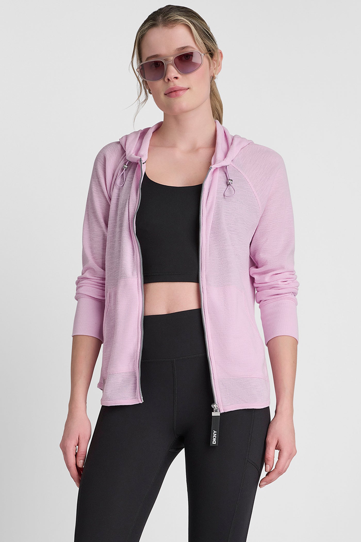 MINI WAFFLE FULL-ZIP HOODIE