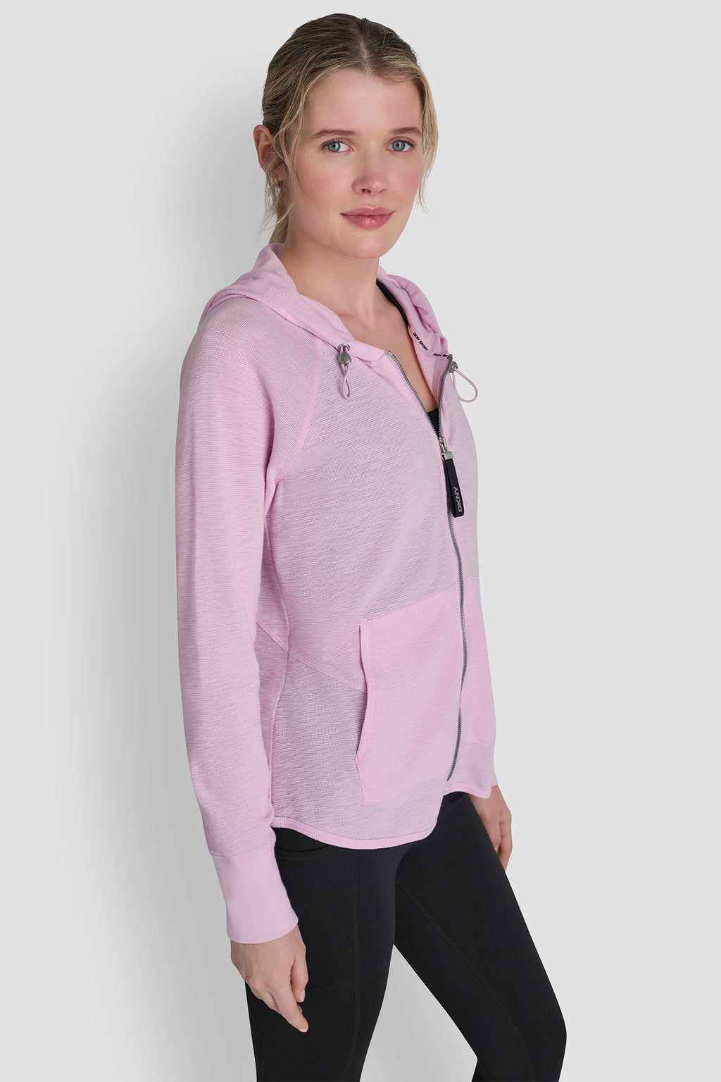 MINI WAFFLE FULL-ZIP HOODIE