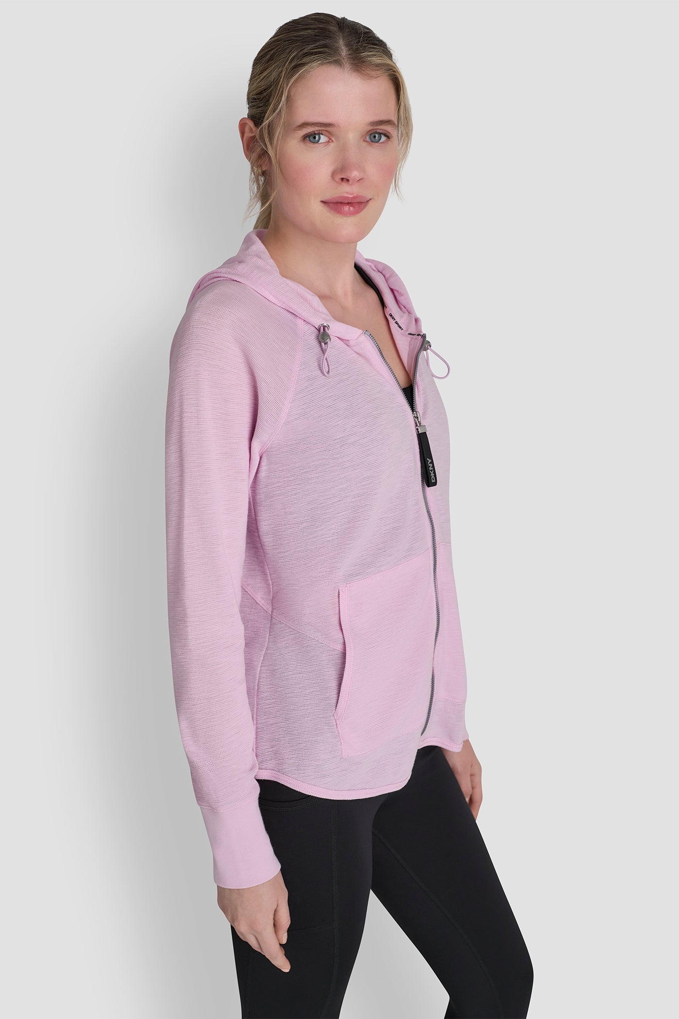 MINI WAFFLE FULL-ZIP HOODIE