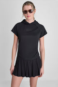 MESH HOODED LOGO TEE