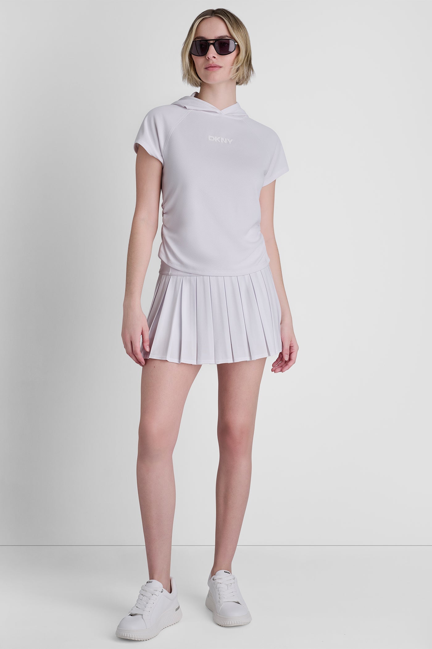 MESH HOODED LOGO TEE