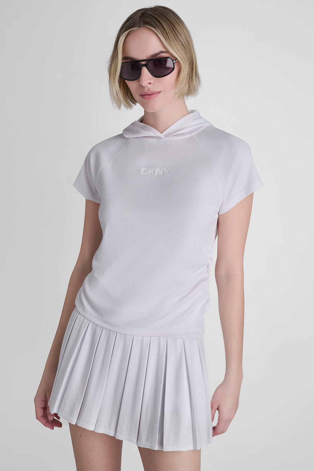 MESH HOODED LOGO TEE