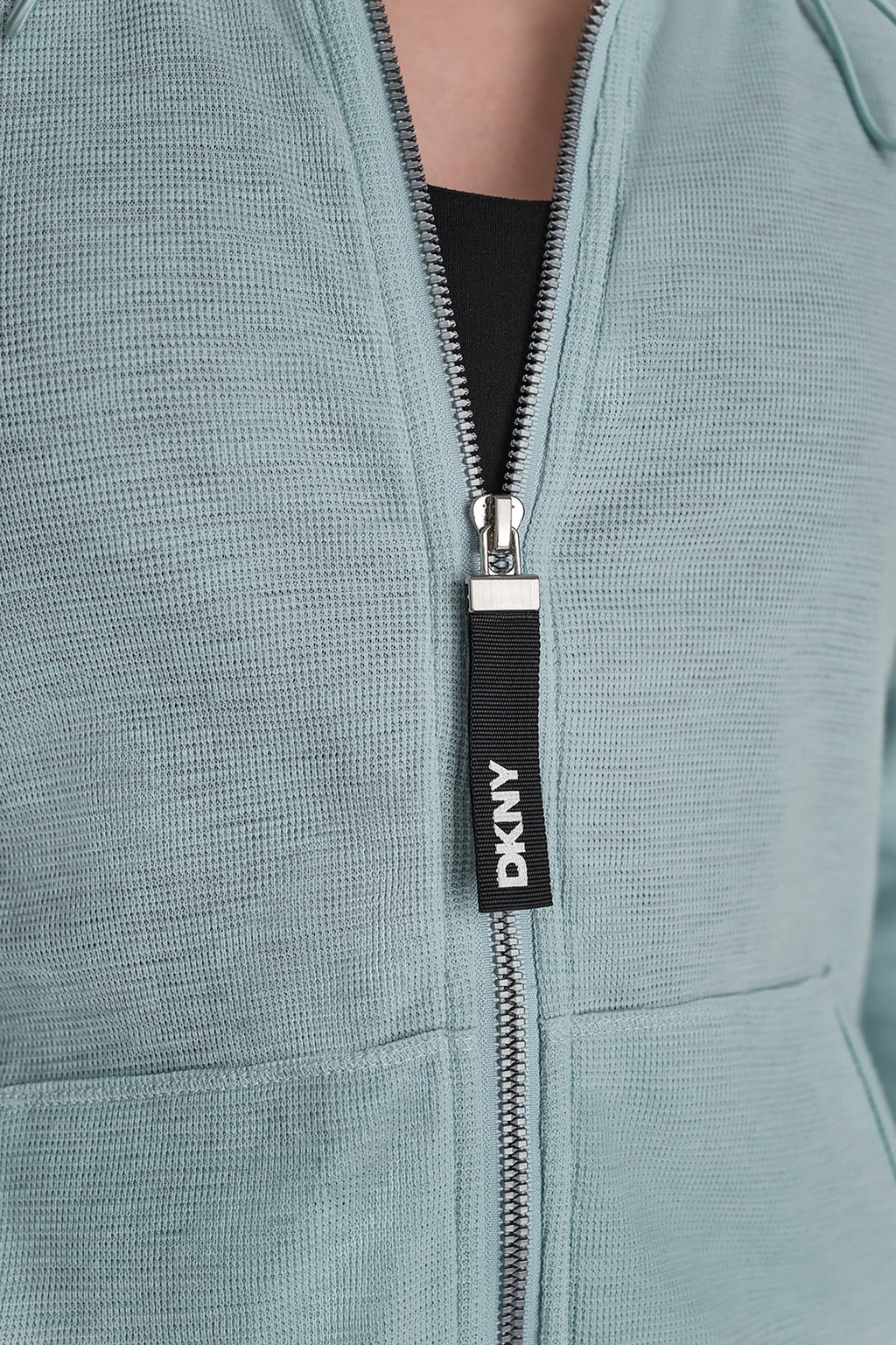 MINI WAFFLE-KNIT HOODIE