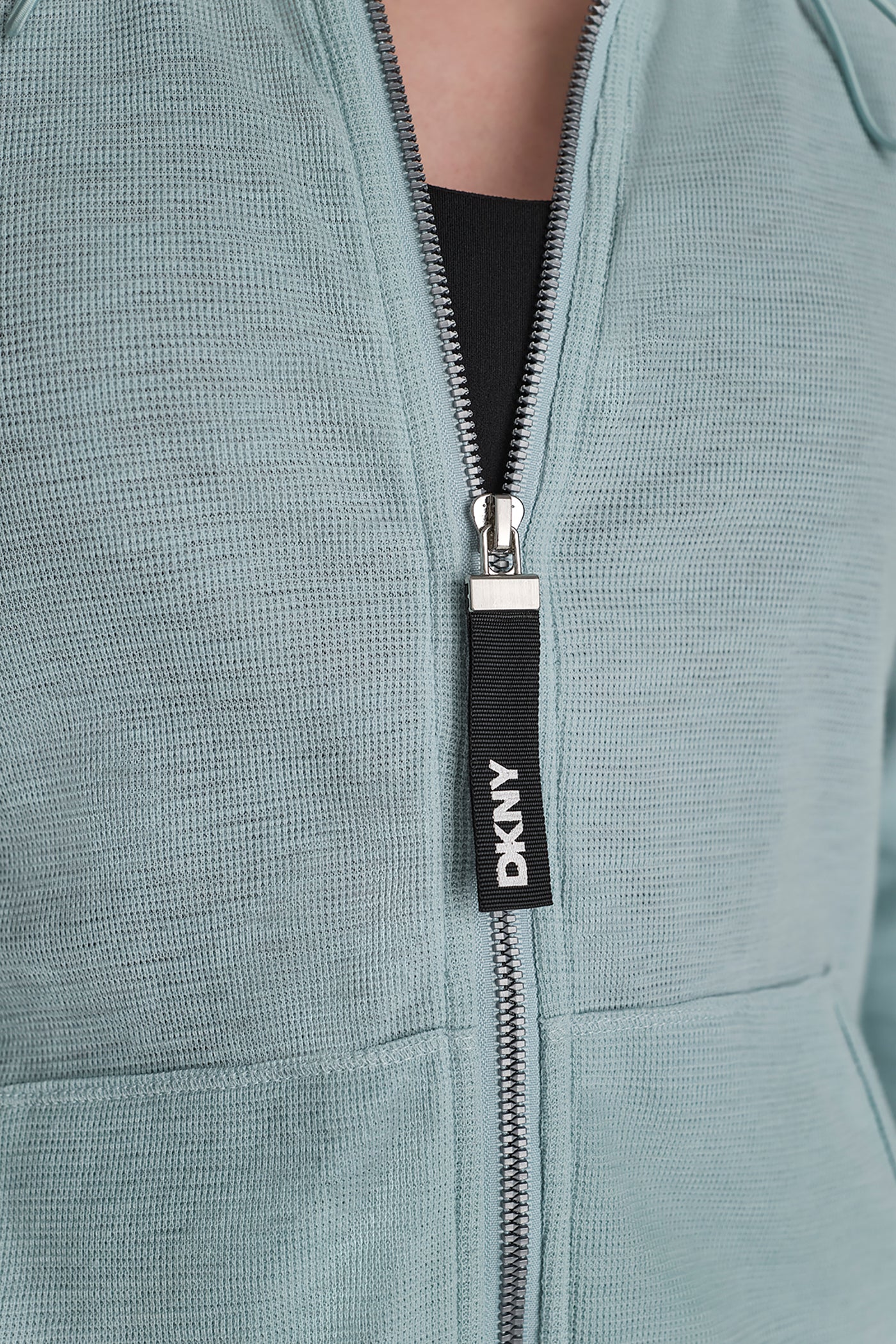 MINI WAFFLE-KNIT HOODIE