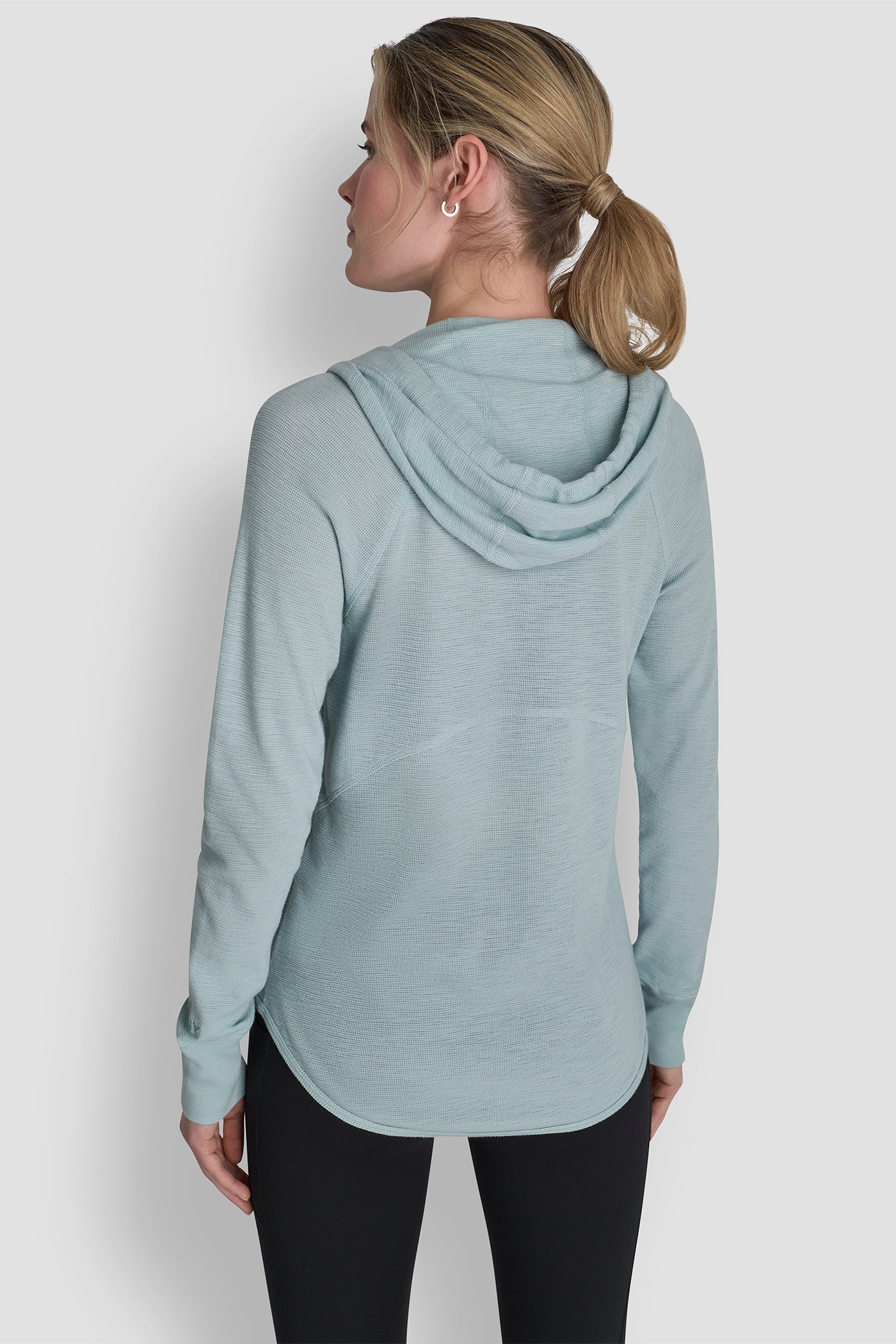MINI WAFFLE-KNIT HOODIE