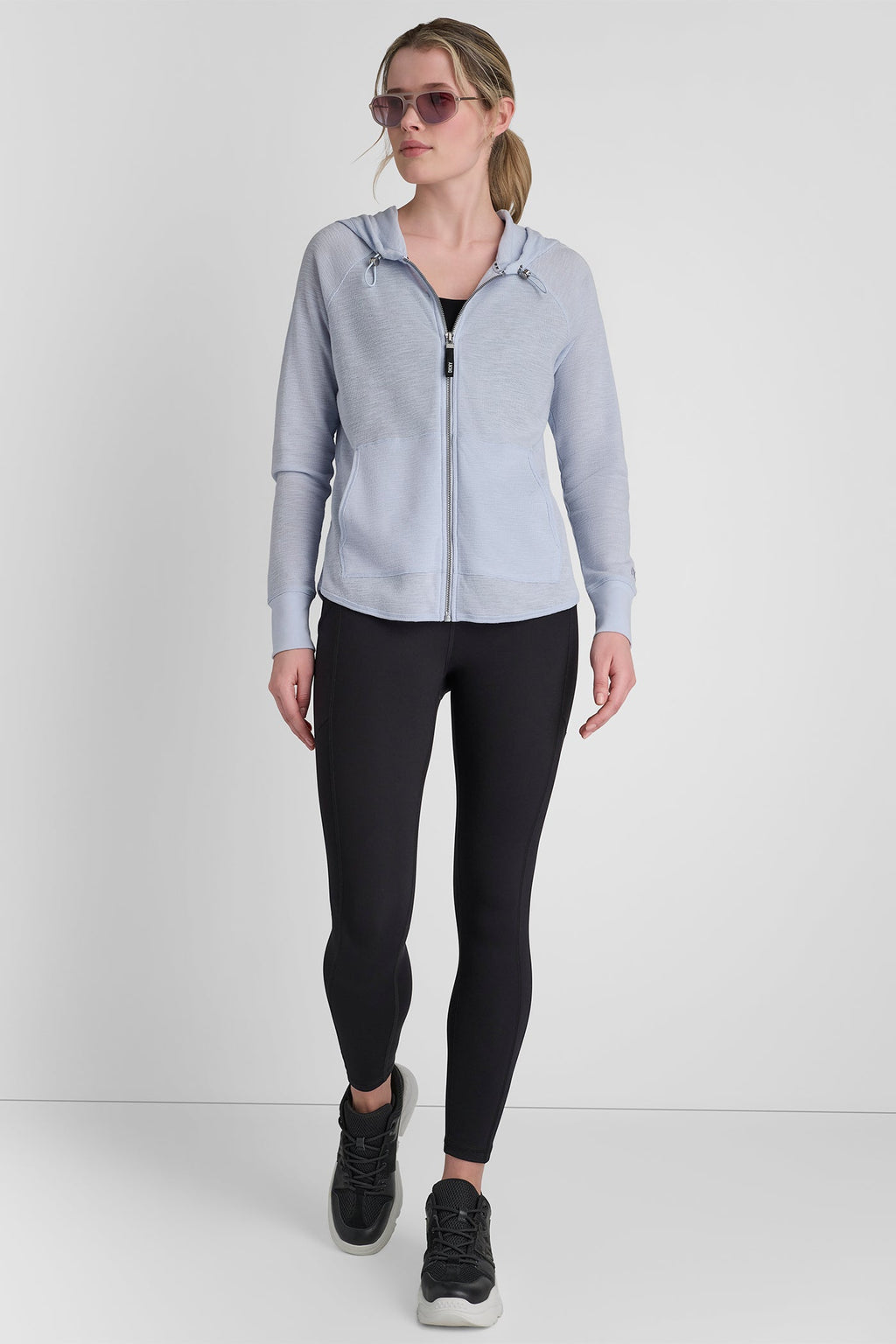 MINI WAFFLE FULL-ZIP HOODIE