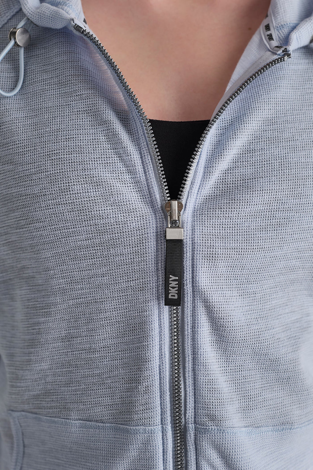 MINI WAFFLE FULL-ZIP HOODIE