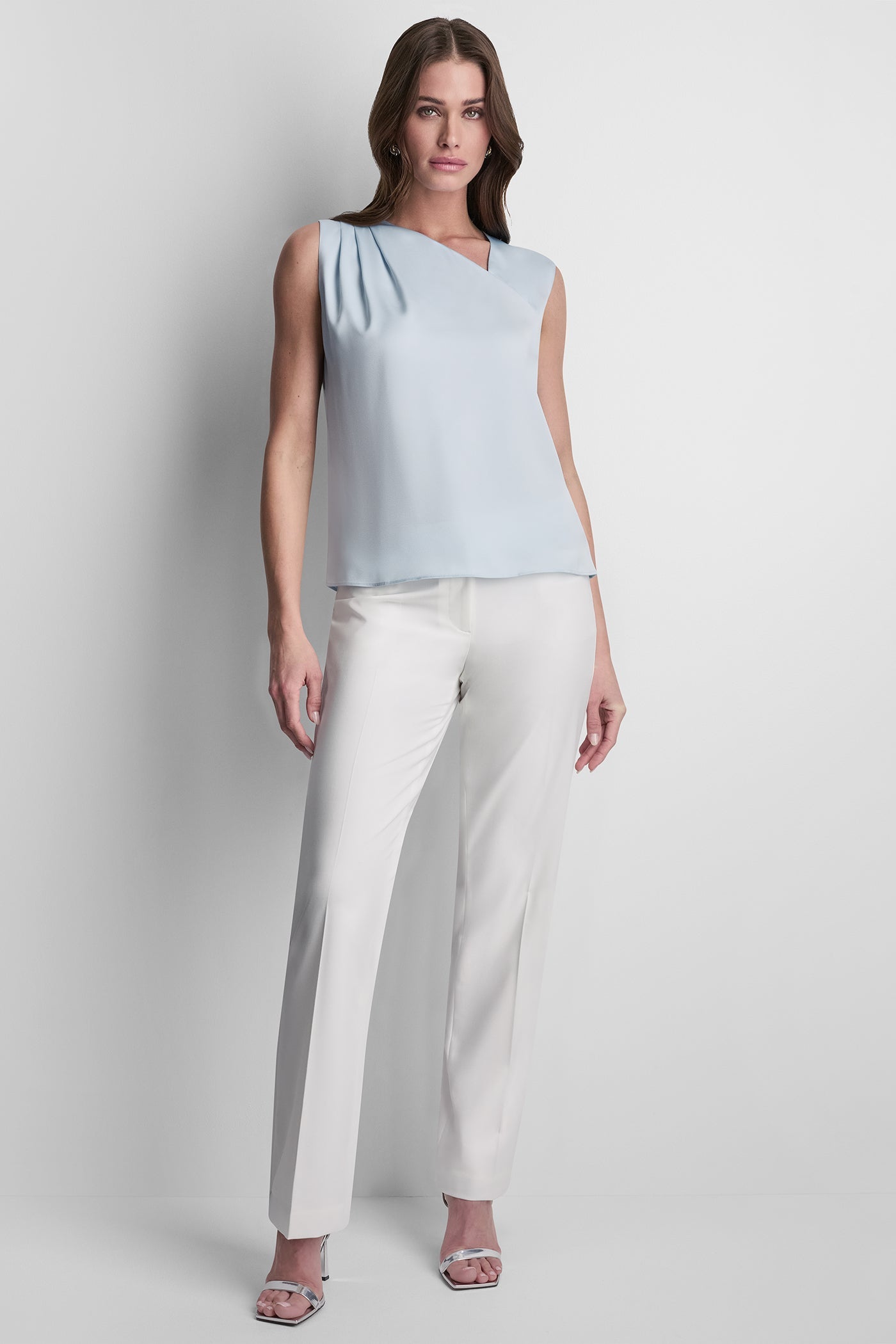 ASYMETRICAL SLEEVELESS BLOUSE