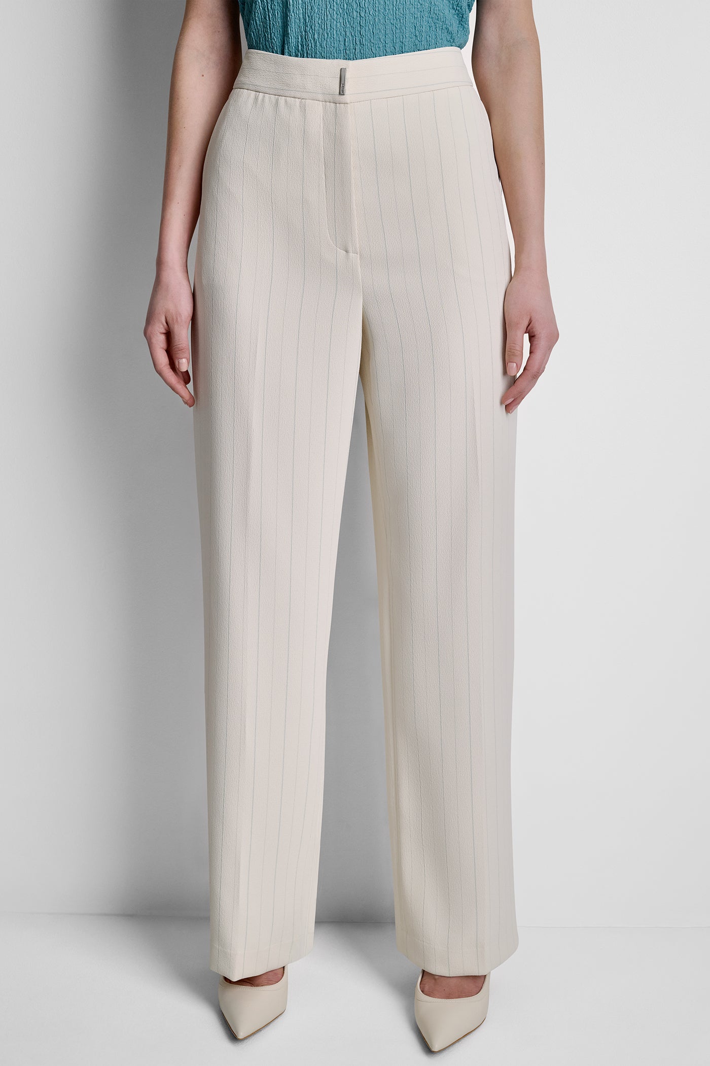 MID-RISE PINSTRIPE TROUSER