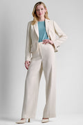 PINSTRIPE ONE-BUTTON BLAZER