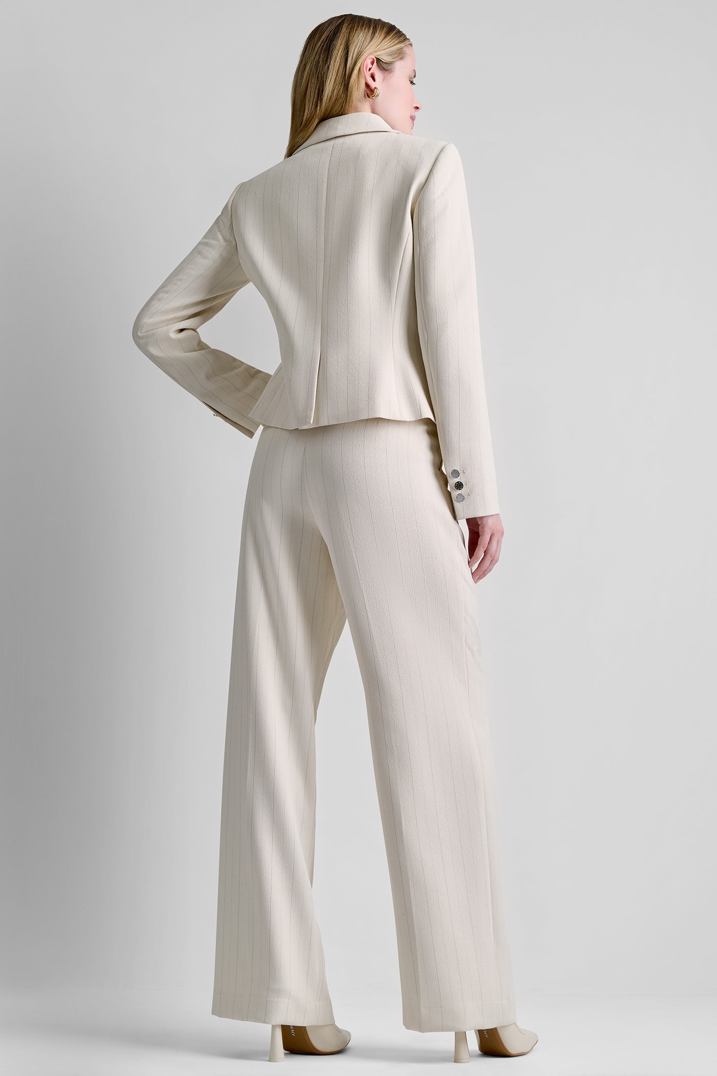 PINSTRIPE ONE-BUTTON BLAZER