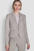 CROPPED SINGLE BUTTON BLAZER