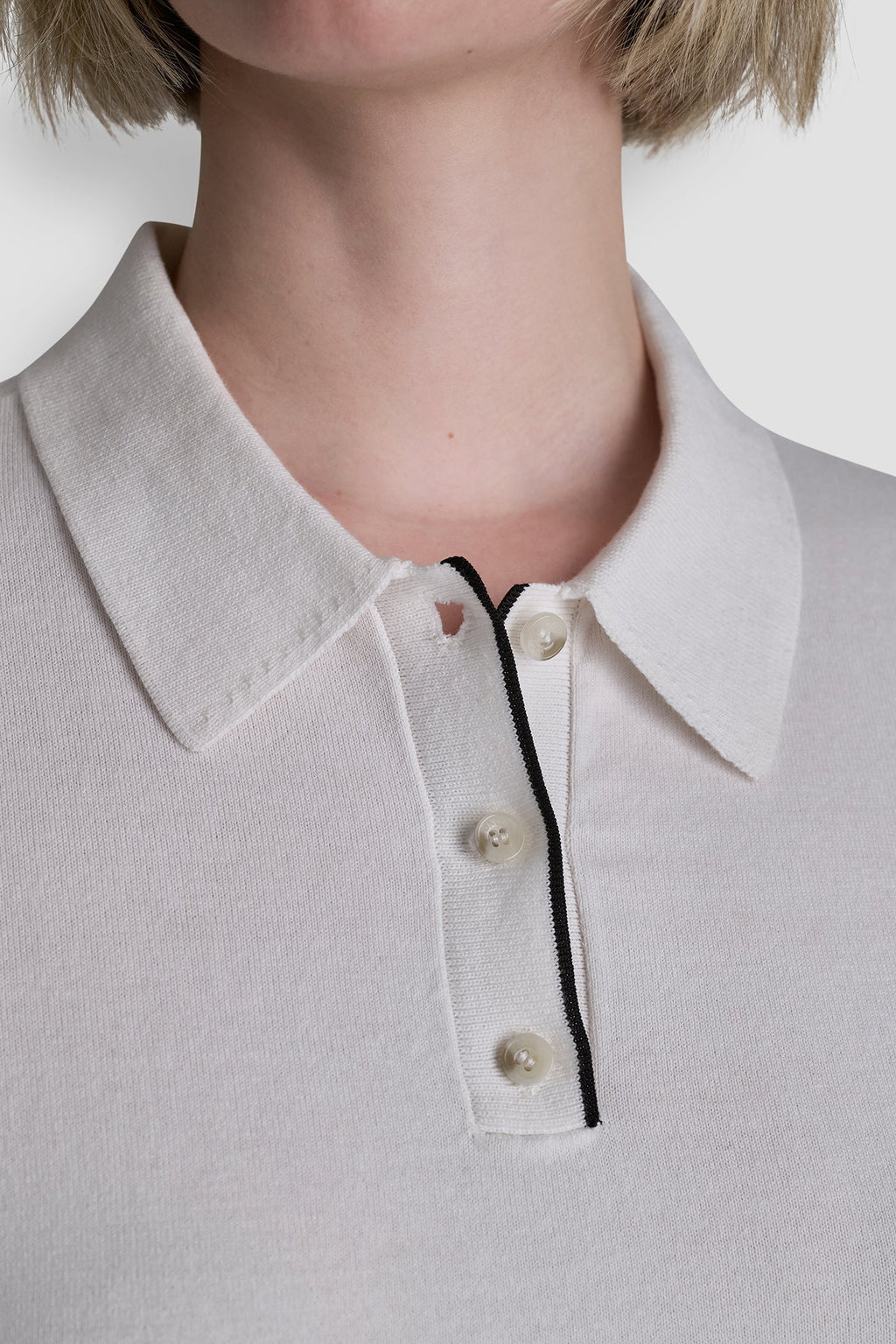 COLOR BLOCK POLO SWEATER