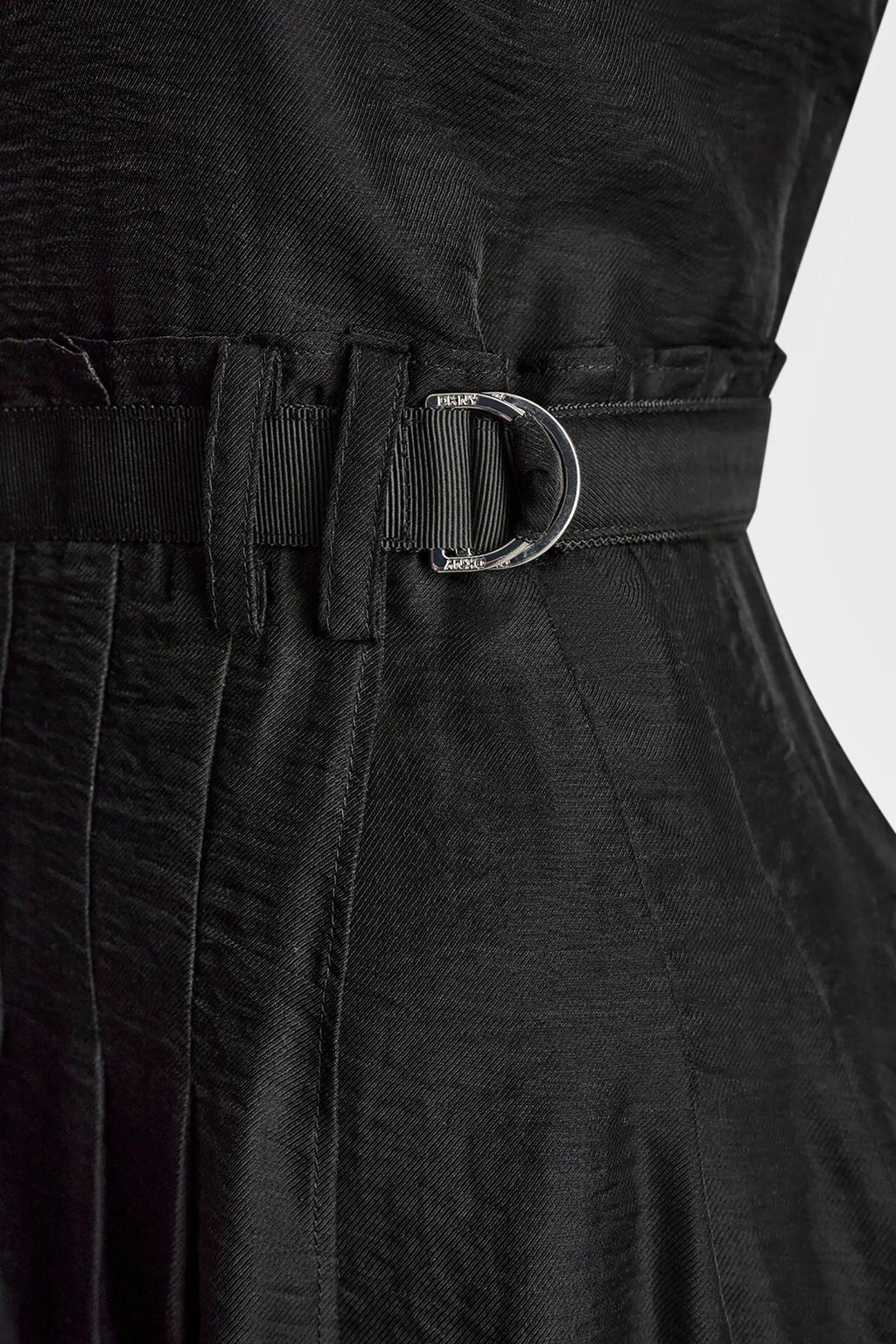 BELTED PLEATED MIDI DRESS