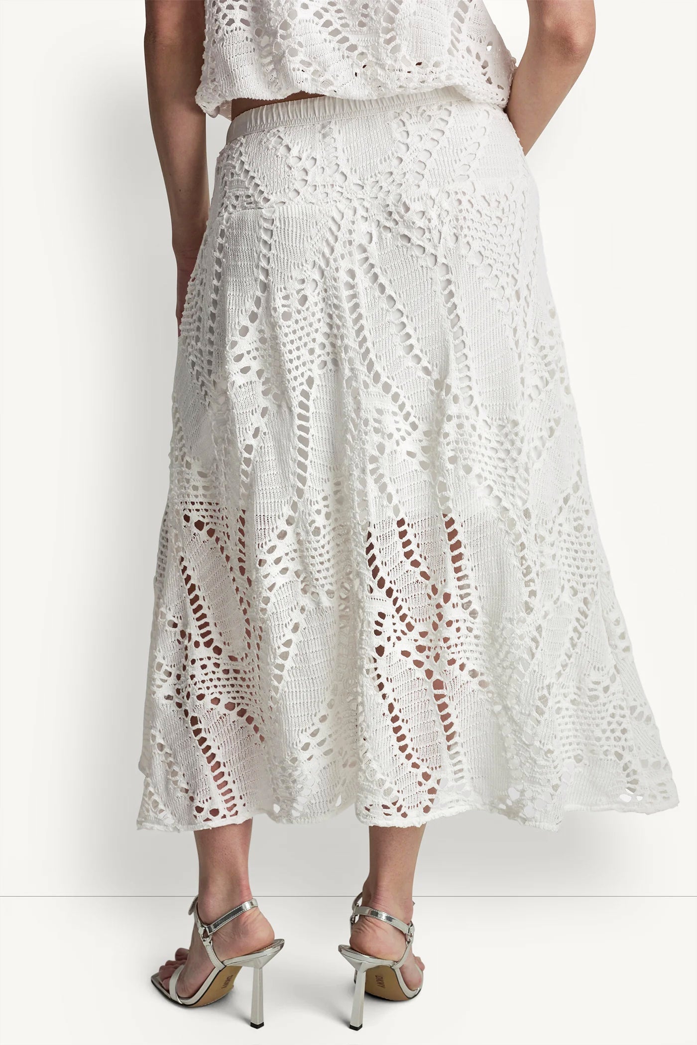 CROCHET LEAF MIDI SKIRT