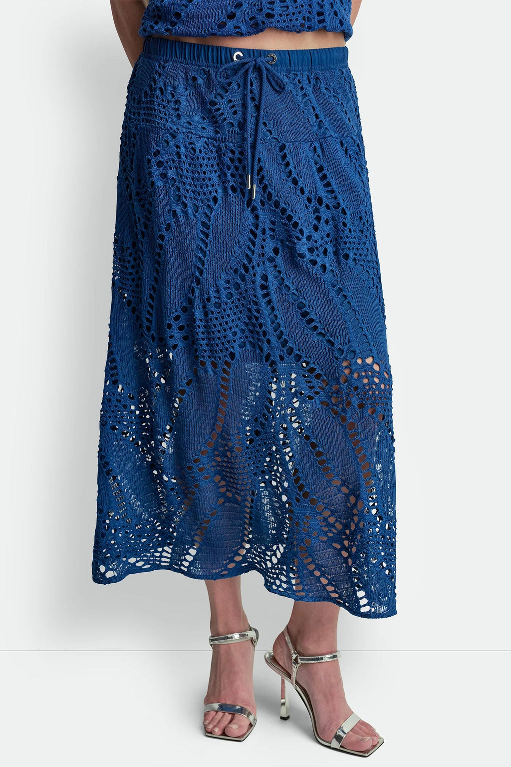 CROCHET LEAF MIDI SKIRT