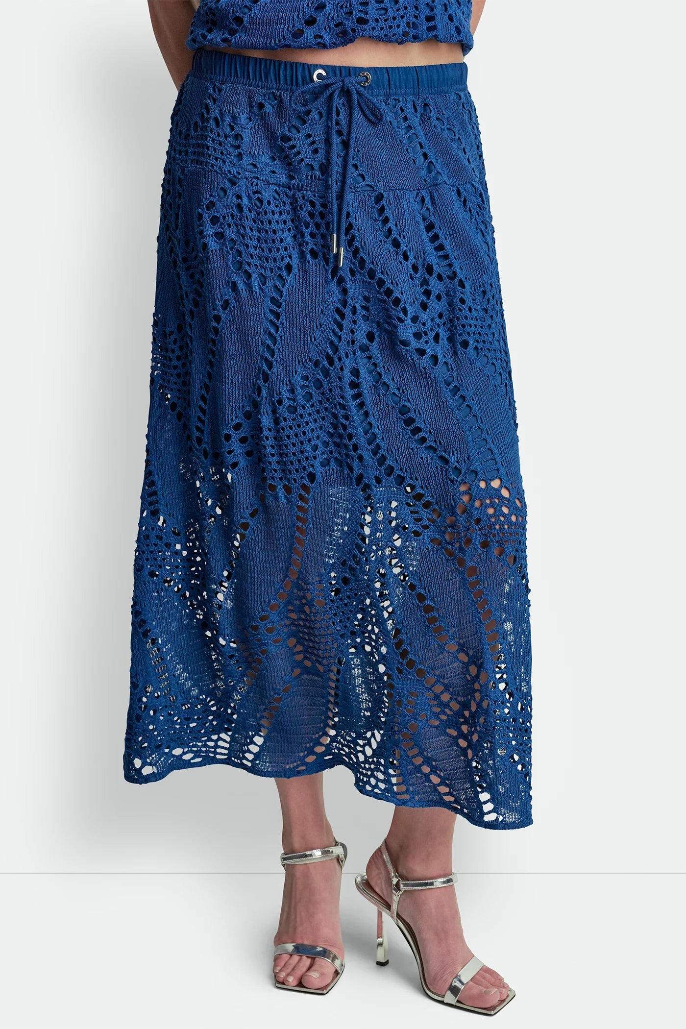 CROCHET LEAF MIDI SKIRT
