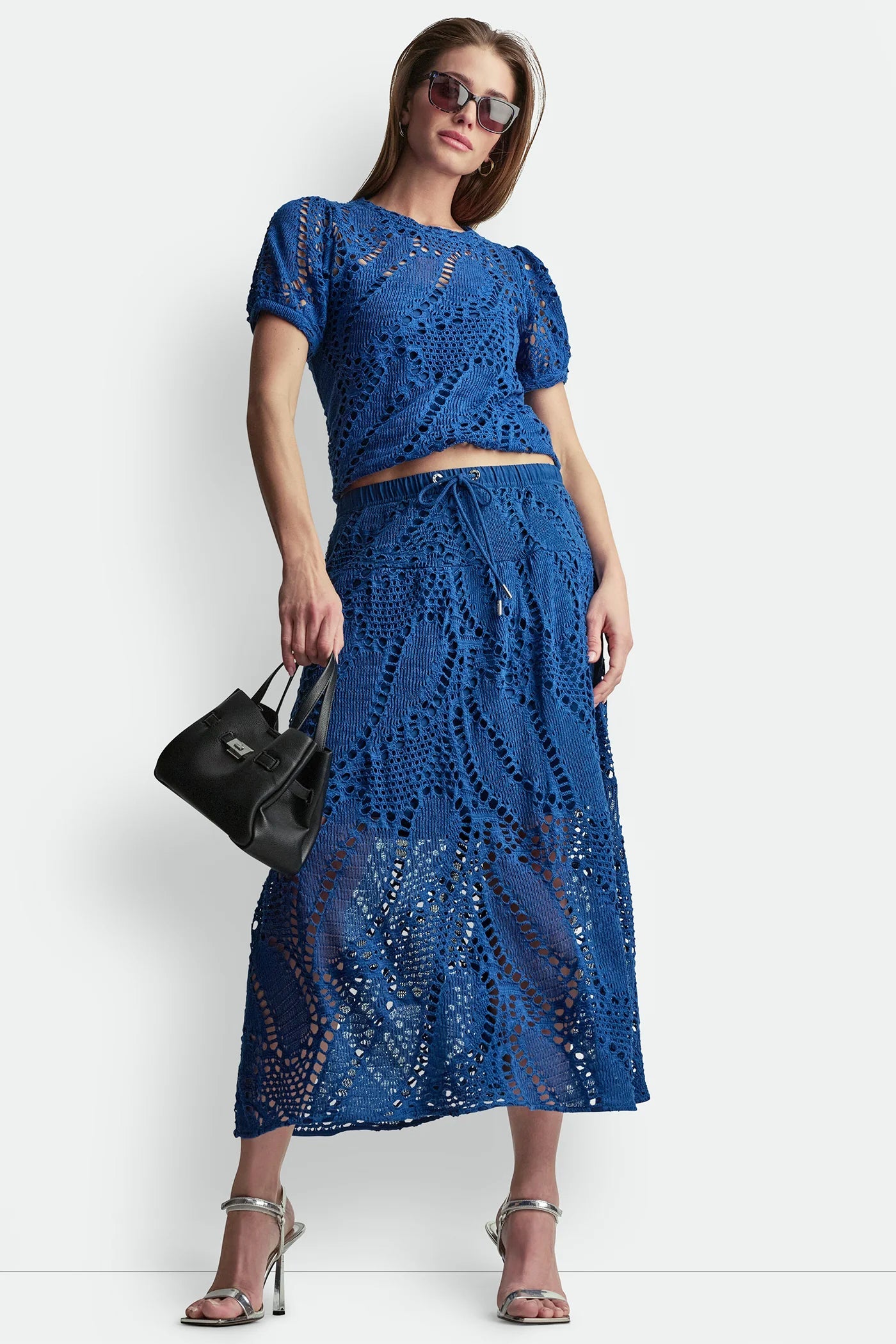 CROCHET LEAF MIDI SKIRT