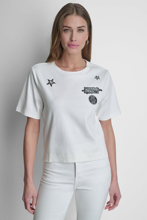 1989 PINS & PATCHES LOGO TEE