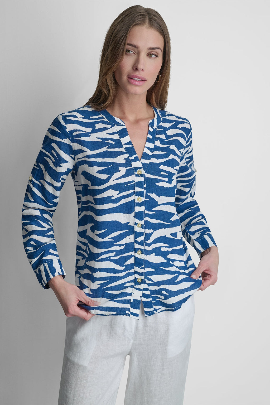 LINEN PRINTED SHIRT