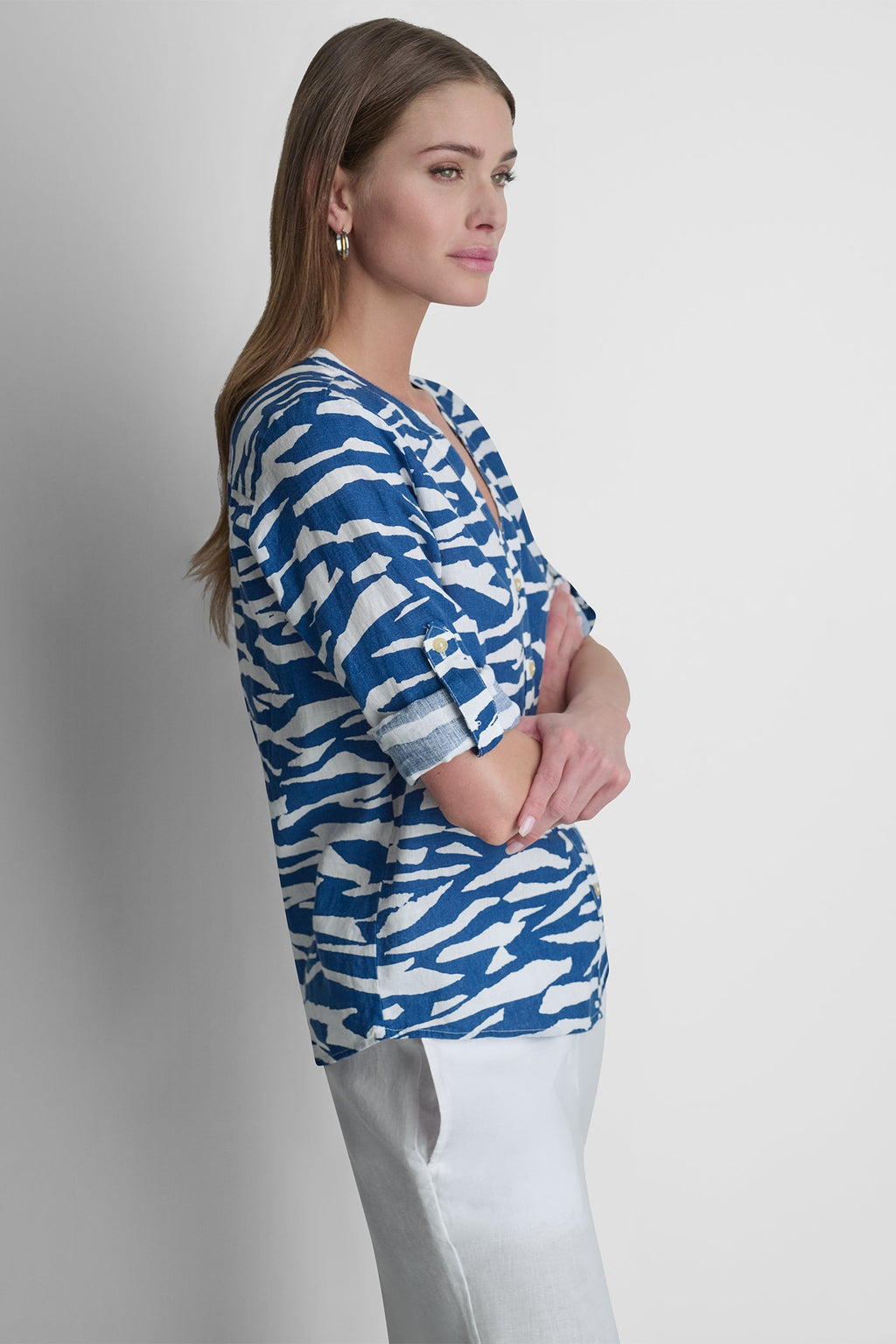 LINEN PRINTED SHIRT