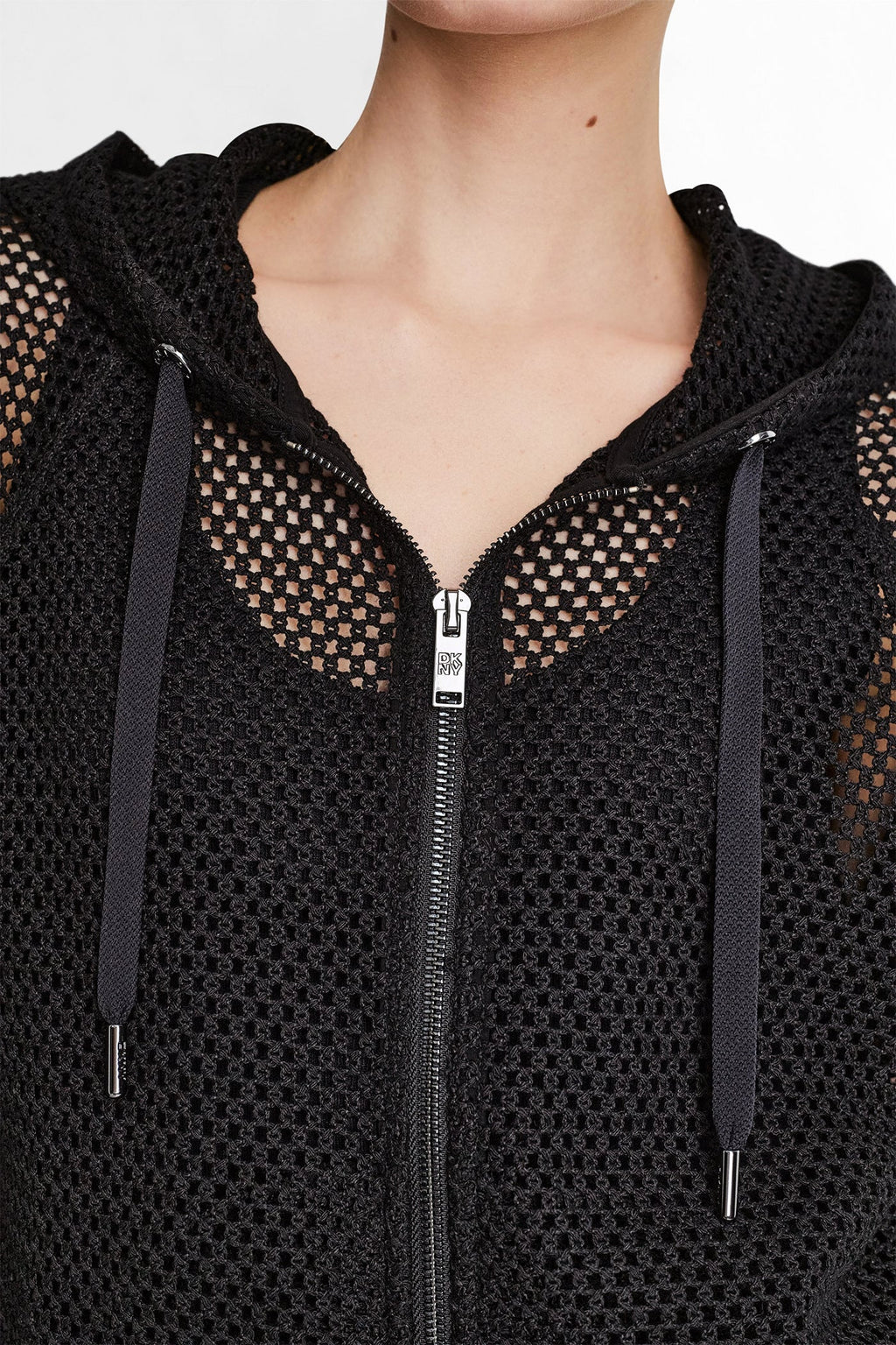 MESH LOGO ZIP-UP HOODIE