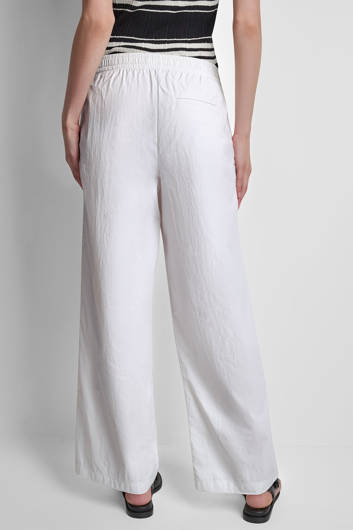 LOGO TRIM STRAIGHT LEG PULL-ON PANT