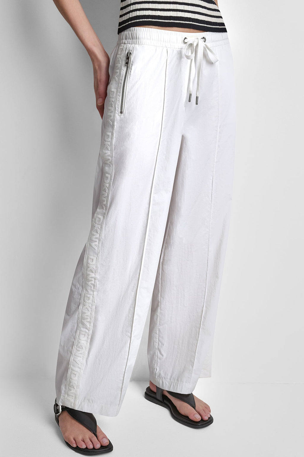 LOGO TRIM STRAIGHT LEG PULL-ON PANT