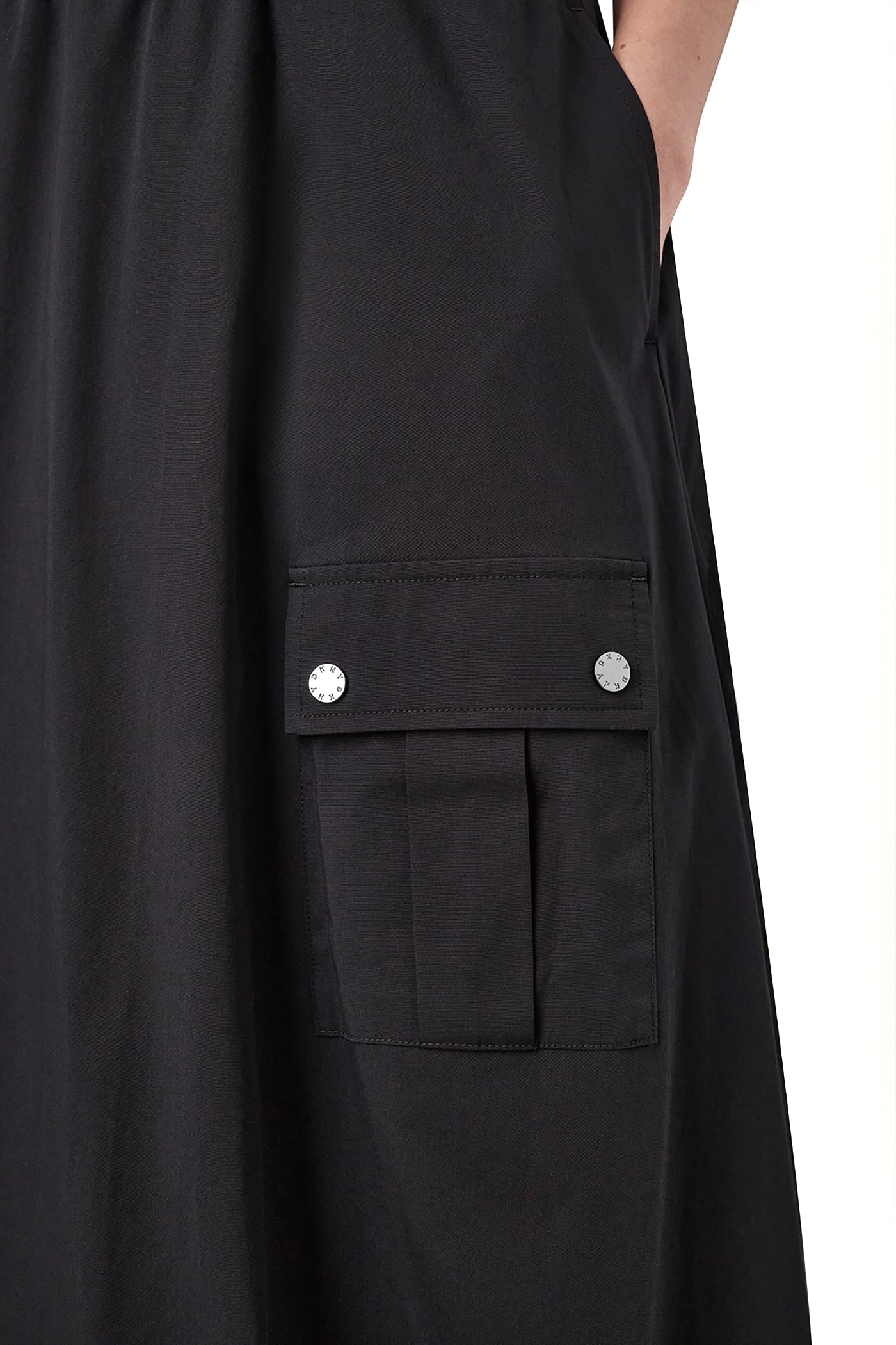 CARGO POCKET BUBBLE MIDI SKIRT