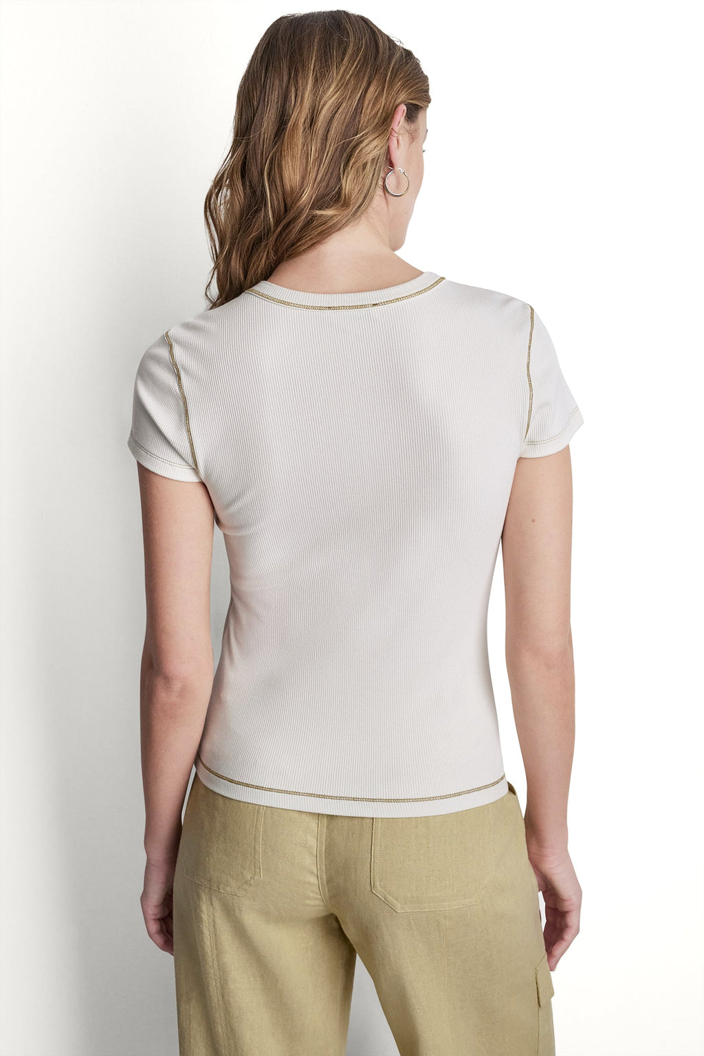 CONTRAST STITCH KNIT TOP
